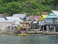 The boat between the houses in Ujung - 5-1-06